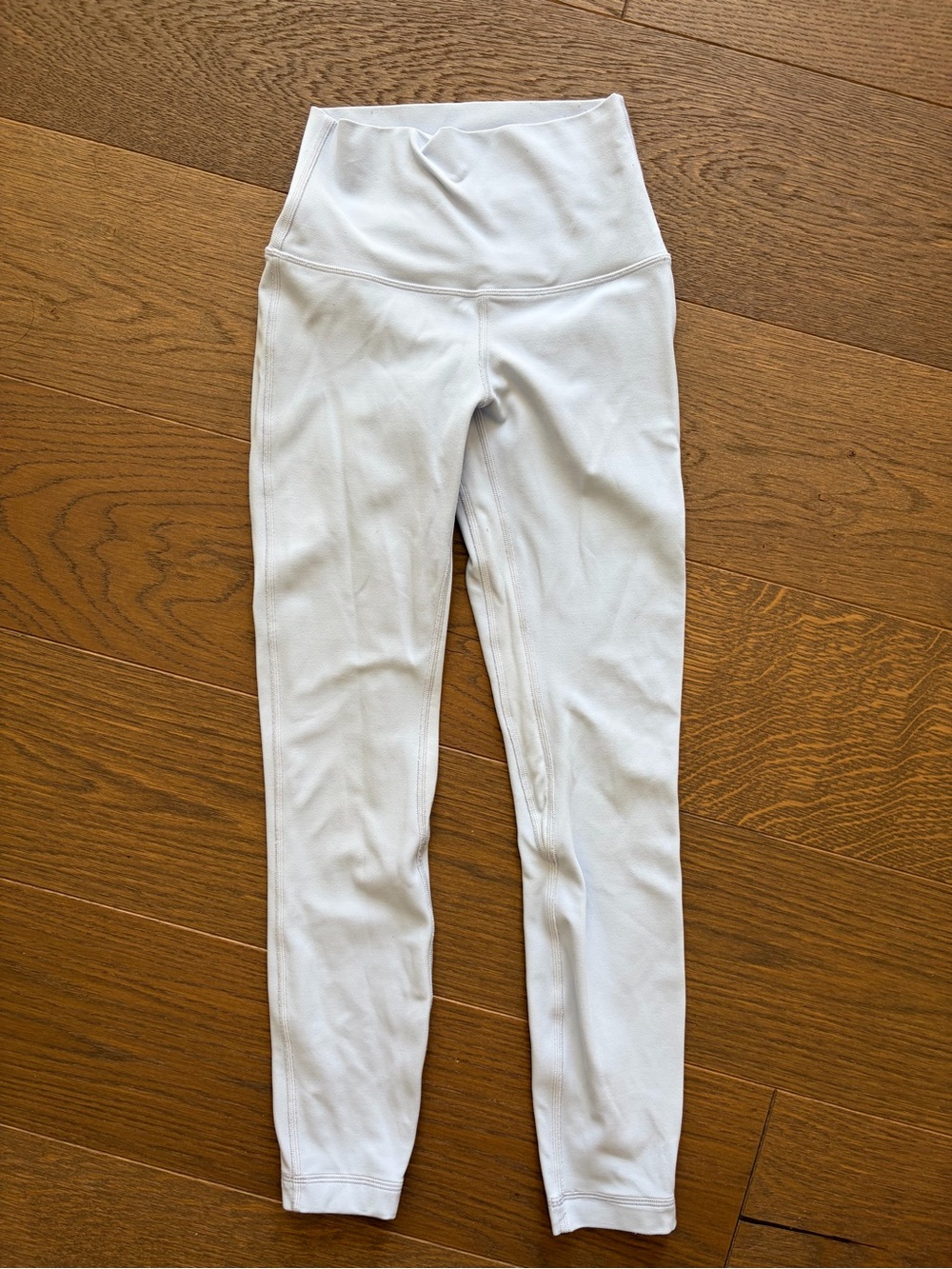 High-Waist White Active Leggings